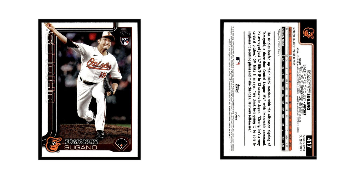 2025 Topps Tomoyuki Sugano RC Orioles #417