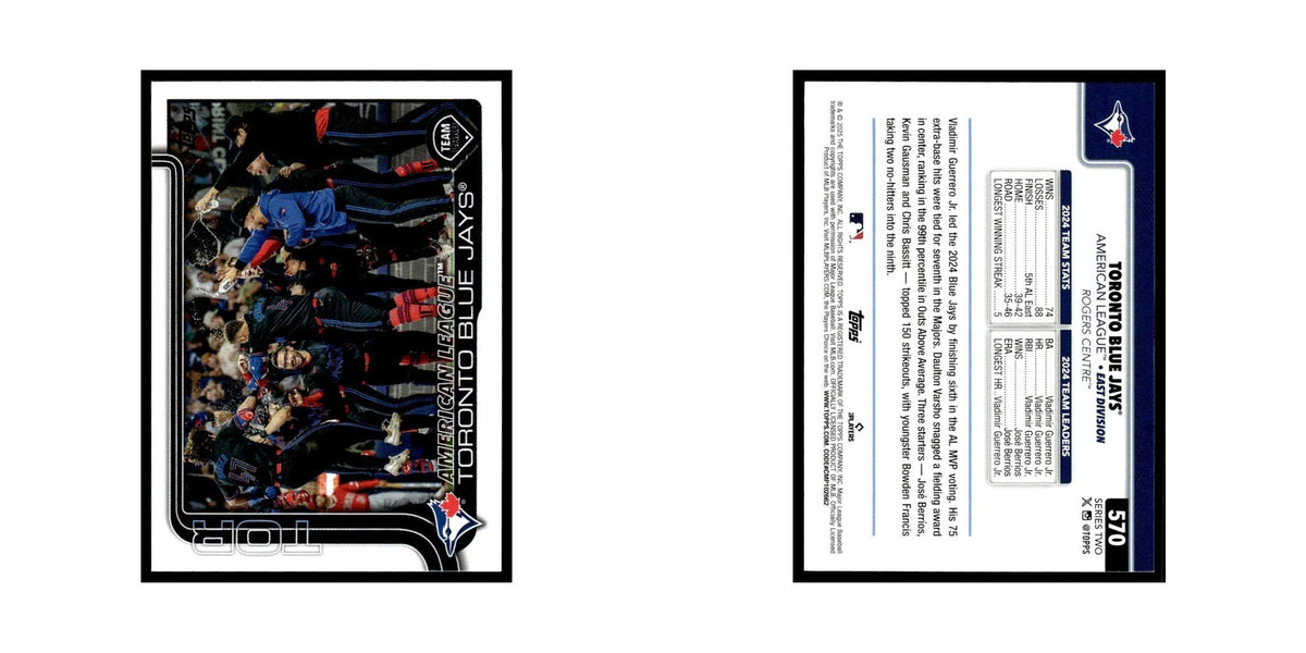 2025 Topps Toronto Blue Jays Blue Jays #570