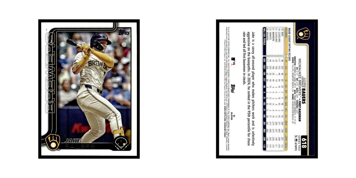 2025 Topps Jake Bauers Brewers #618