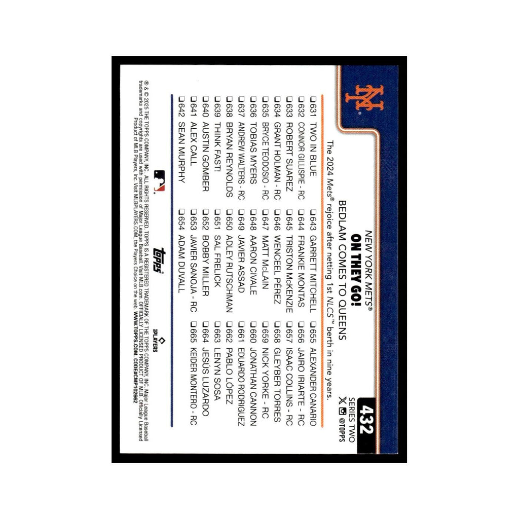 2025 Topps On They Go! Mets #432