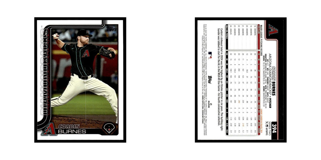 2025 Topps Corbin Burnes Diamondbacks #394