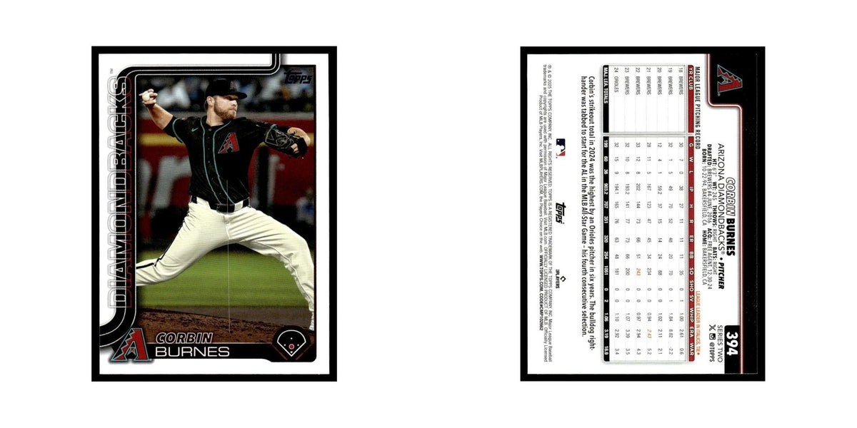 2025 Topps Corbin Burnes Diamondbacks #394
