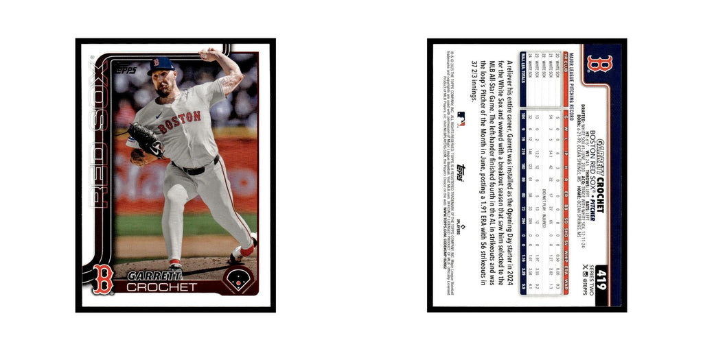 2025 Topps Garrett Crochet Red Sox #419