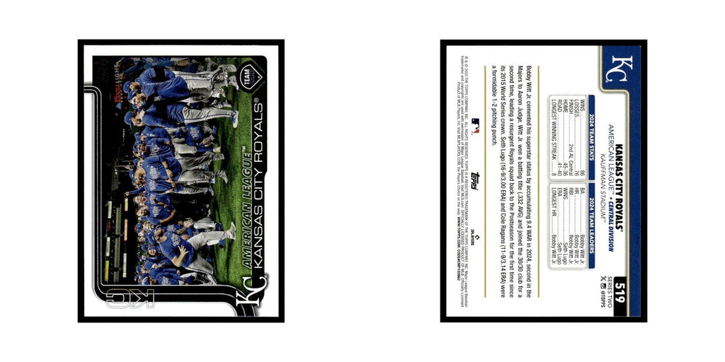 2025 Topps Kansas City Royals Royals #519