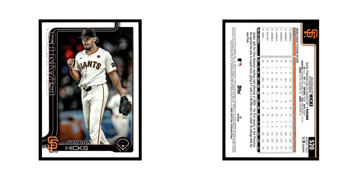 2025 Topps Jordan Hicks Giants #520