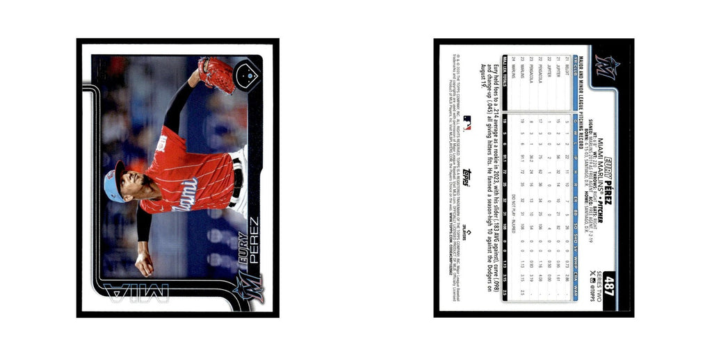 2025 Topps Eury Perez Marlins #487