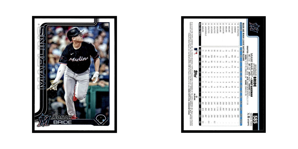 2025 Topps Jonah Bride Marlins #585
