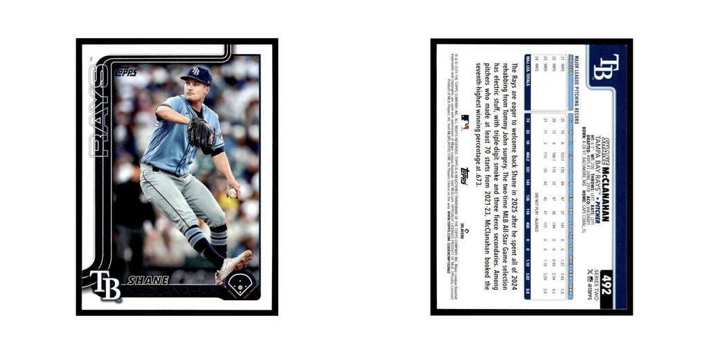 2025 Topps Shane McClanahan Rays #492