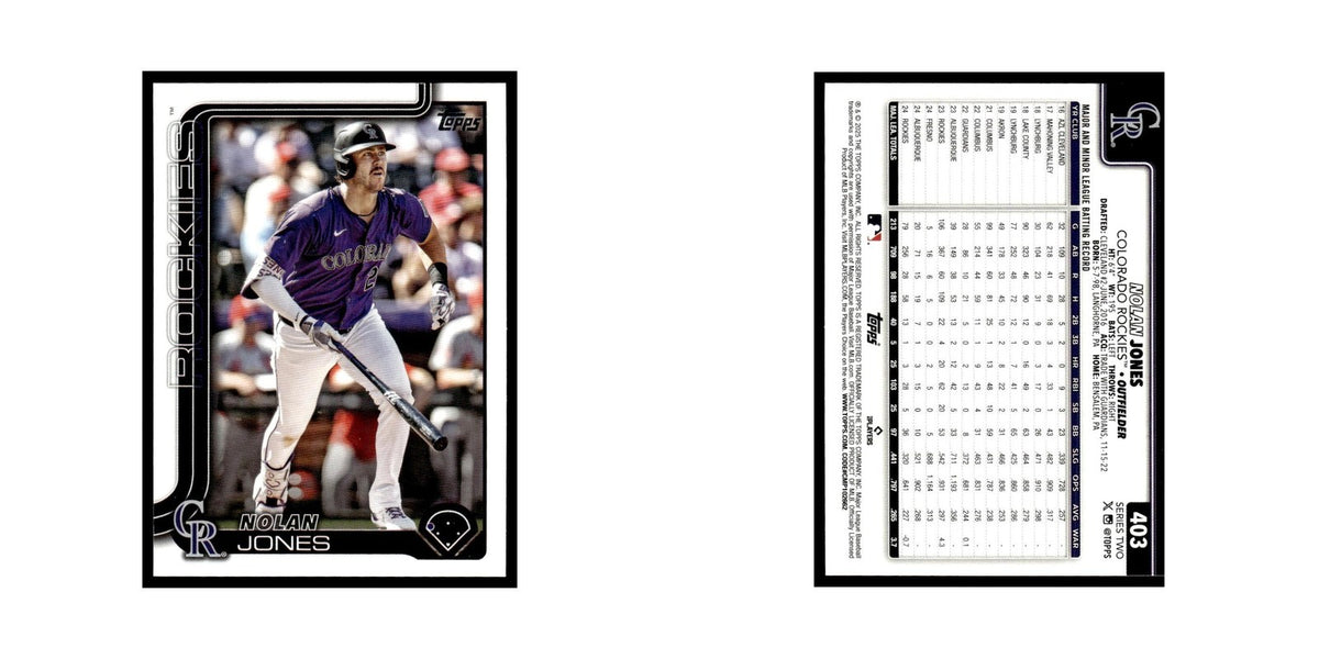 2025 Topps Nolan Jones Rockies #403