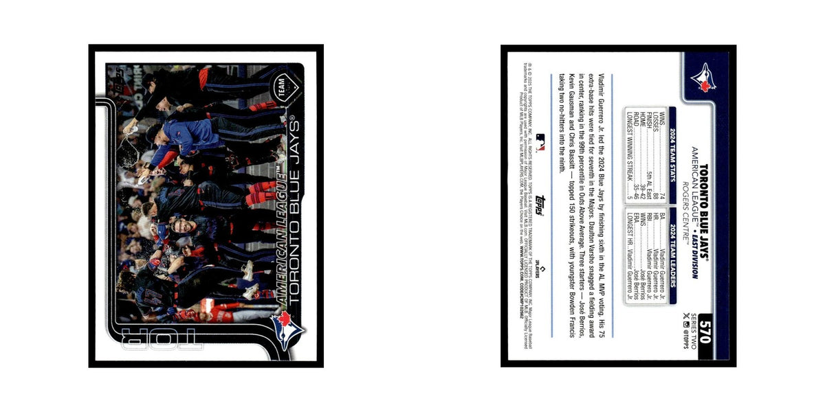 2025 Topps Toronto Blue Jays Blue Jays #570