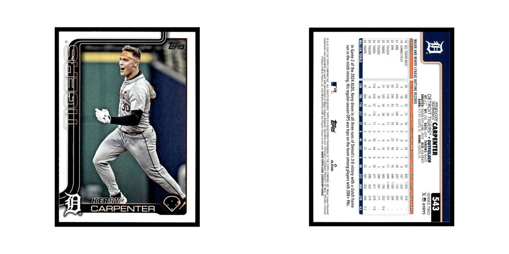 2025 Topps Kerry Carpenter Tigers #543