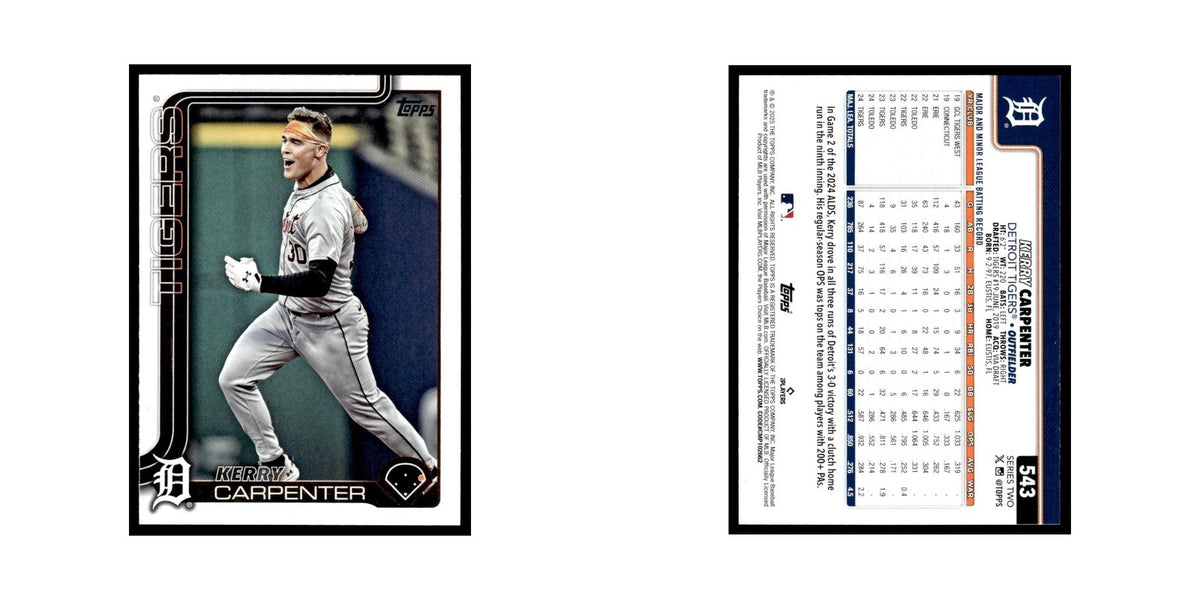 2025 Topps Kerry Carpenter Tigers #543