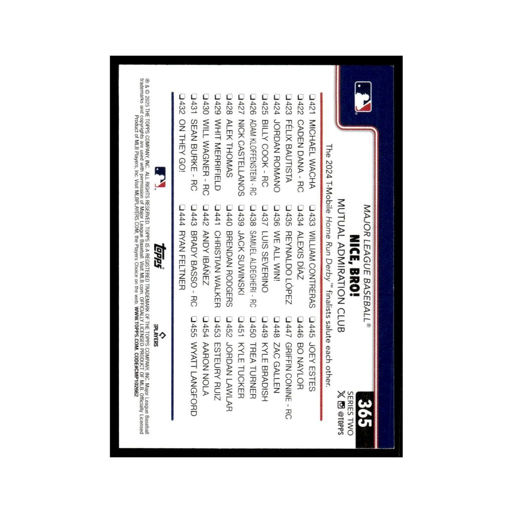 2025 Topps HR Derby Bobby Witt Kansas City Royals / Los Angeles Dodgers #365