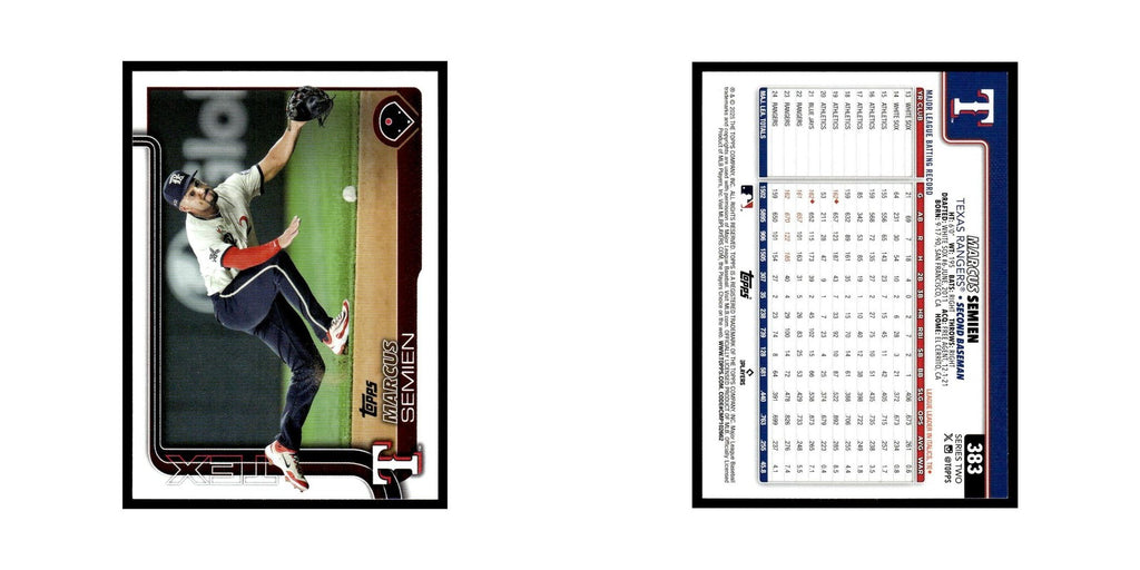 2025 Topps Marcus Semien Rangers #383