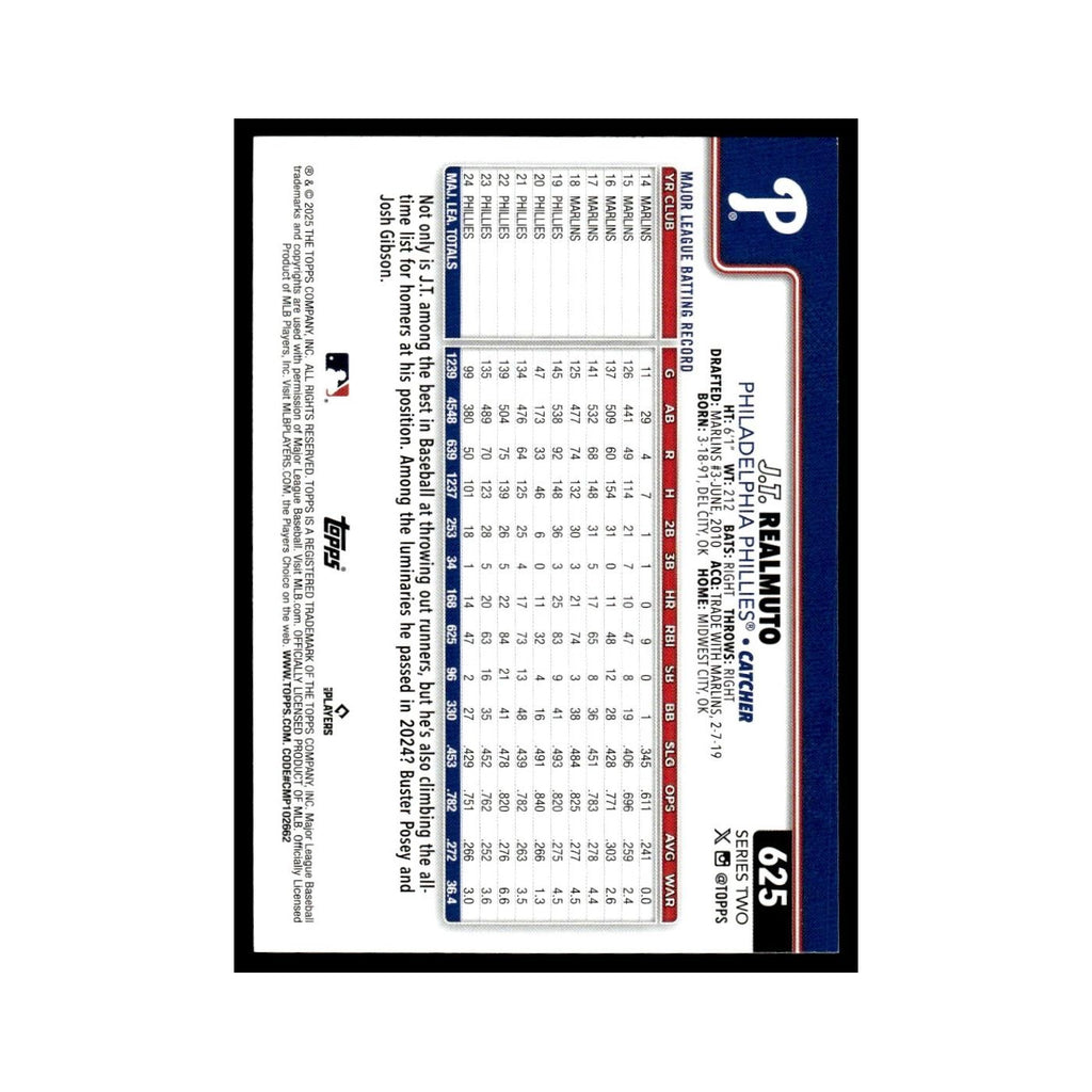 2025 Topps J.T. Realmuto Phillies #625