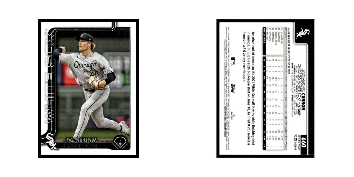 2025 Topps Jonathan Cannon White Sox #660