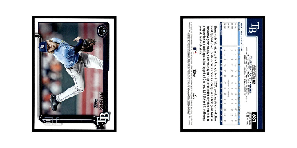 2025 Topps Shane Baz Rays #681