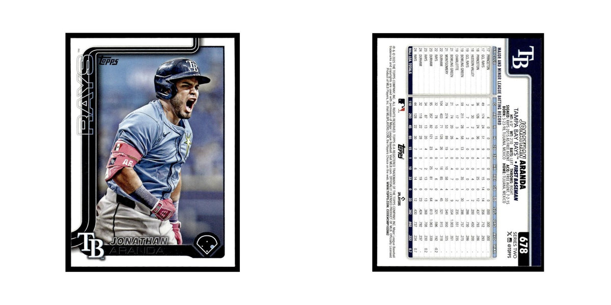 2025 Topps Jonathan Aranda Rays #678