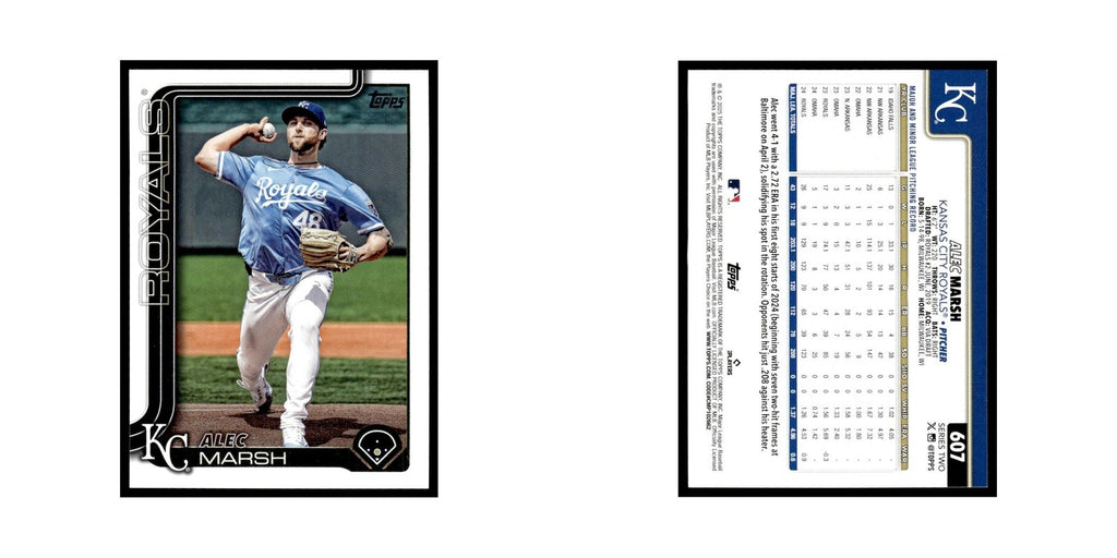 2025 Topps Alec Marsh Royals #607