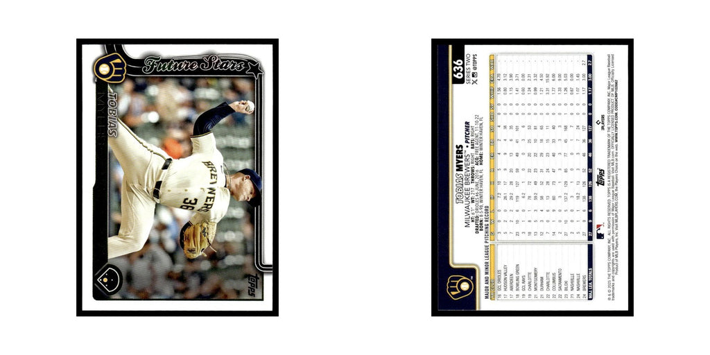 2025 Topps Tobias Myers Brewers #636