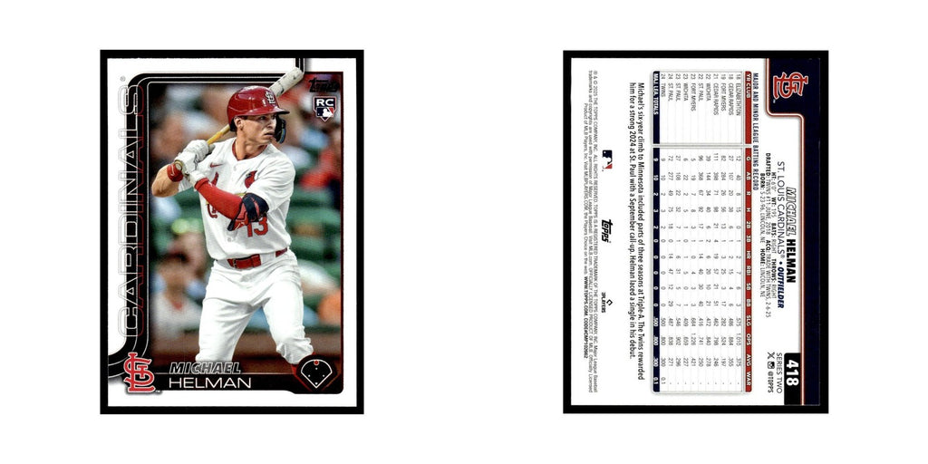 2025 Topps Michael Helman RC Cardinals #418