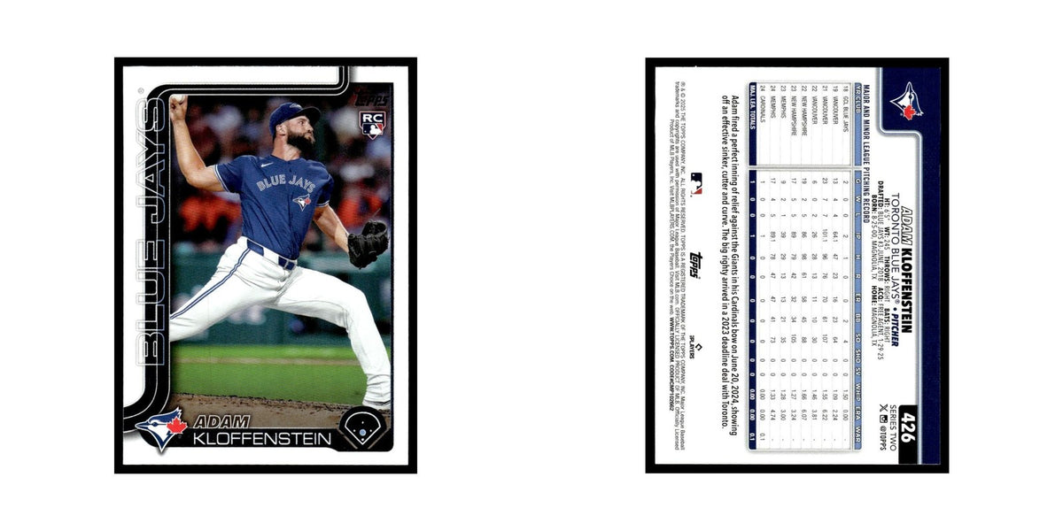 2025 Topps Adam Kloffenstein RC Blue Jays #426