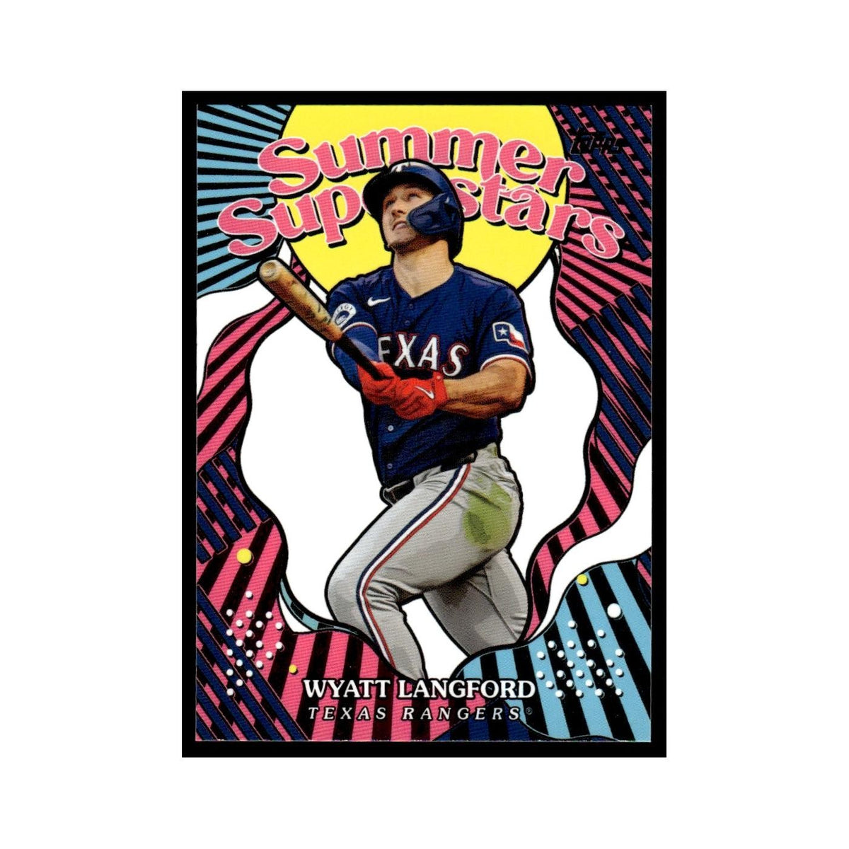 2025 Topps Summer Superstars Pink Wyatt Langford Rangers #SS-50