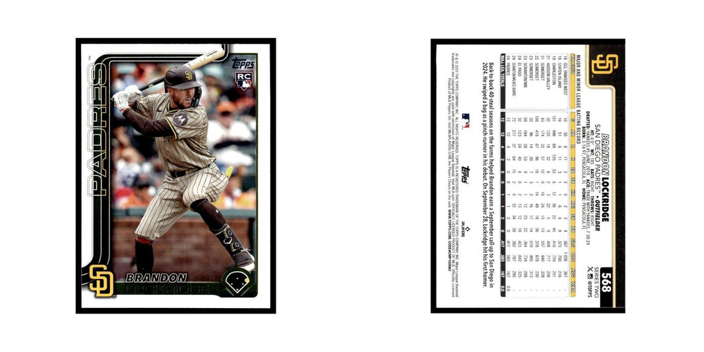 2025 Topps Brandon Lockridge RC Padres #568