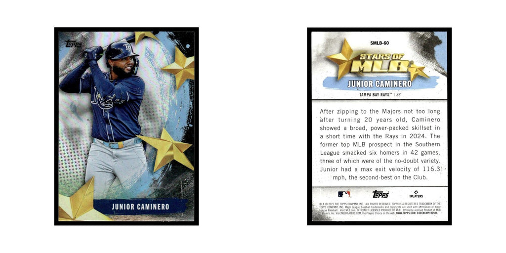 2025 Topps Stars of MLB Junior Caminero Rays #SMLB-60