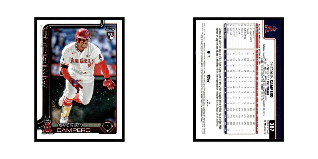 2025 Topps Gustavo Campero RC Angels #387