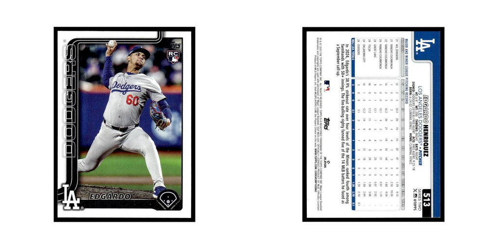 2025 Topps Edgardo Henriquez RC Dodgers #513