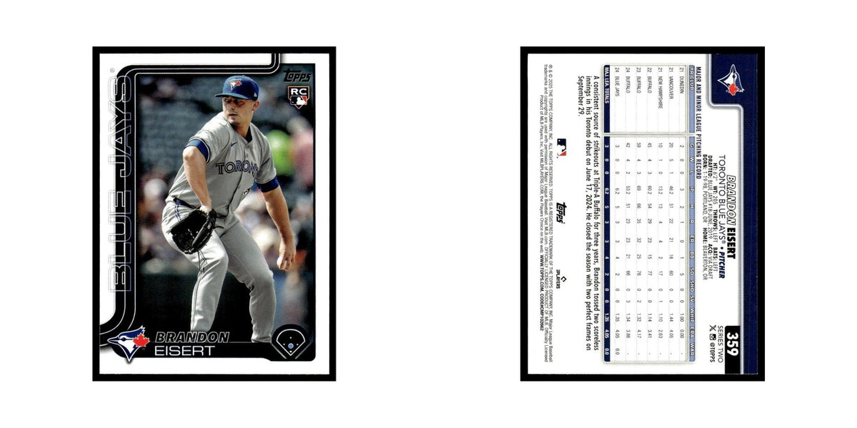 2025 Topps Brandon Eisert RC Blue Jays #359