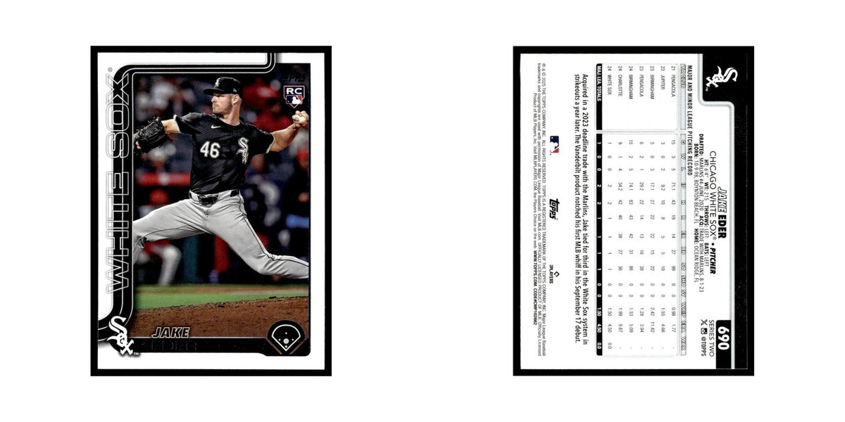 2025 Topps Jake Eder RC White Sox #690