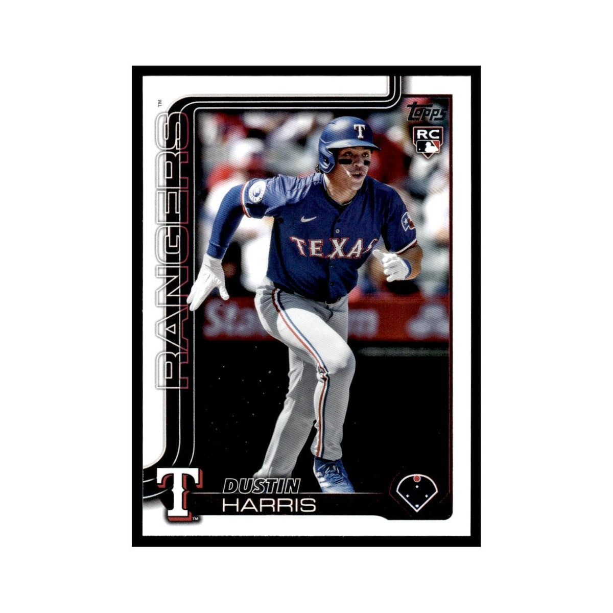 2025 Topps Dustin Harris RC Rangers #374