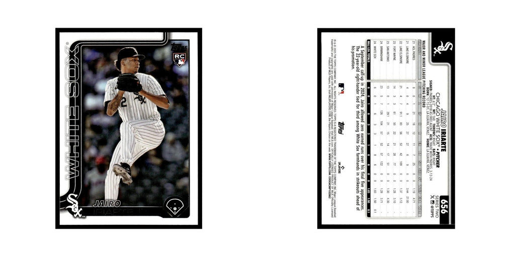 2025 Topps Jairo Iriarte RC White Sox #656