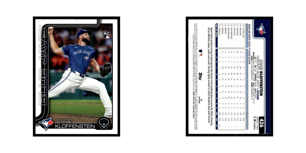 2025 Topps Adam Kloffenstein RC Blue Jays #426