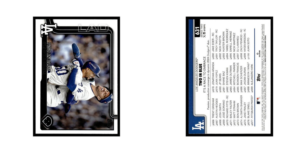 2025 Topps Two in Blue Dodgers #631