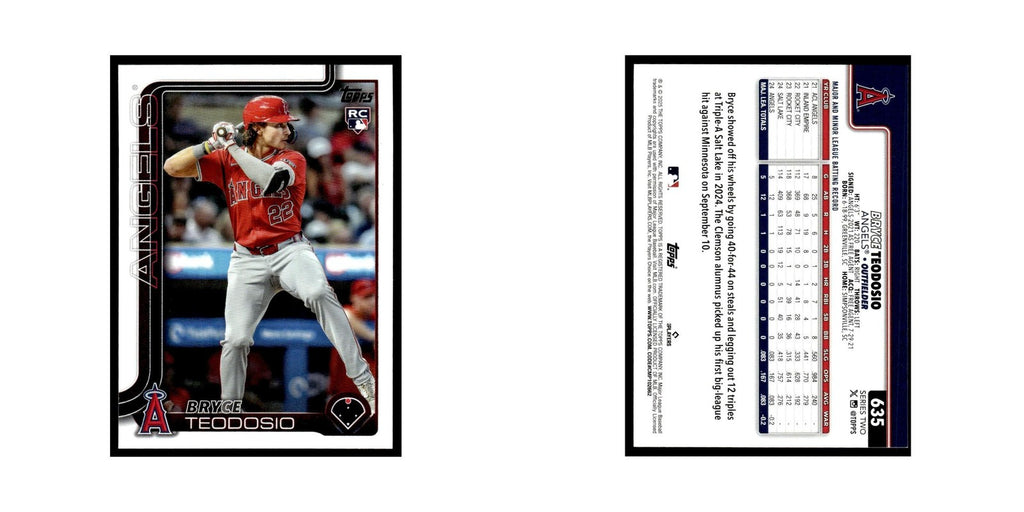 2025 Topps Bryce Teodosio RC Angels #635