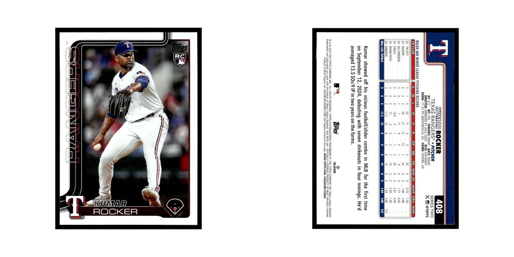 2025 Topps Kumar Rocker RC Rangers #408