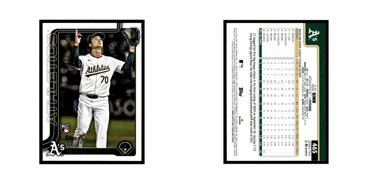 2025 Topps J.T. Ginn RC Athletics #465