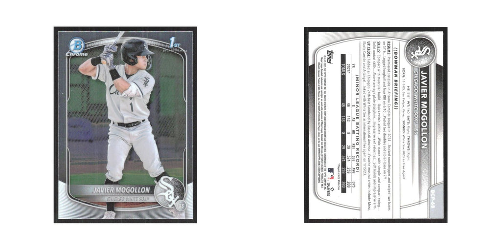 2025 Bowman Chrome Prospects Javier Mogollon White Sox #BCP-68