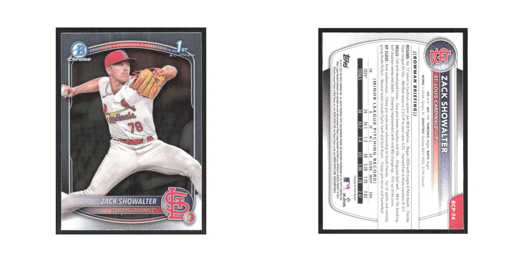 2025 Bowman Chrome Prospects Zack Showalter Cardinals #BCP-74