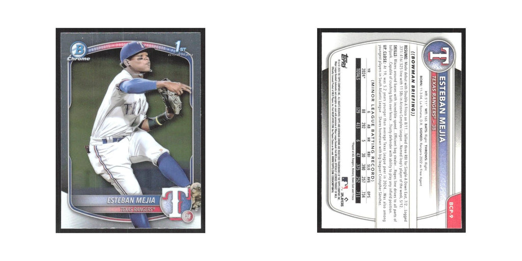 2025 Bowman Chrome Prospects Esteban Mejia Rangers #BCP-9