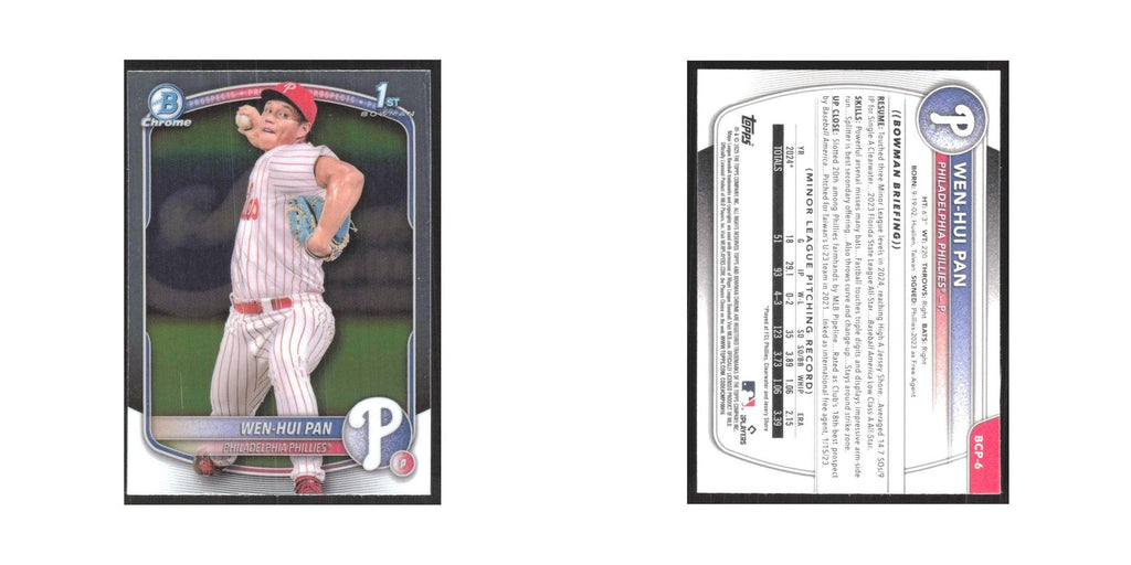 2025 Bowman Chrome Prospects Wen-Hui Pan Phillies #BCP-6