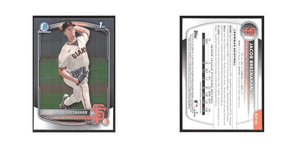 2025 Bowman Chrome Prospects Jacob Bresnahan Giants #BCP-53