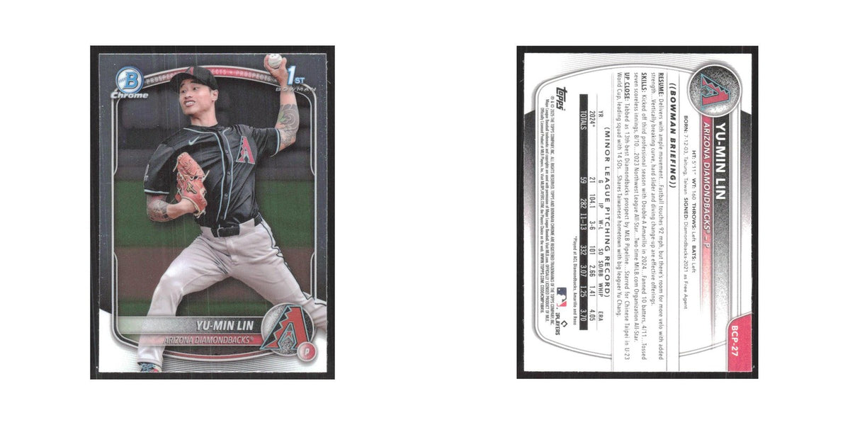 2025 Bowman Chrome Prospects Yu-Min Lin Diamondbacks #BCP-27
