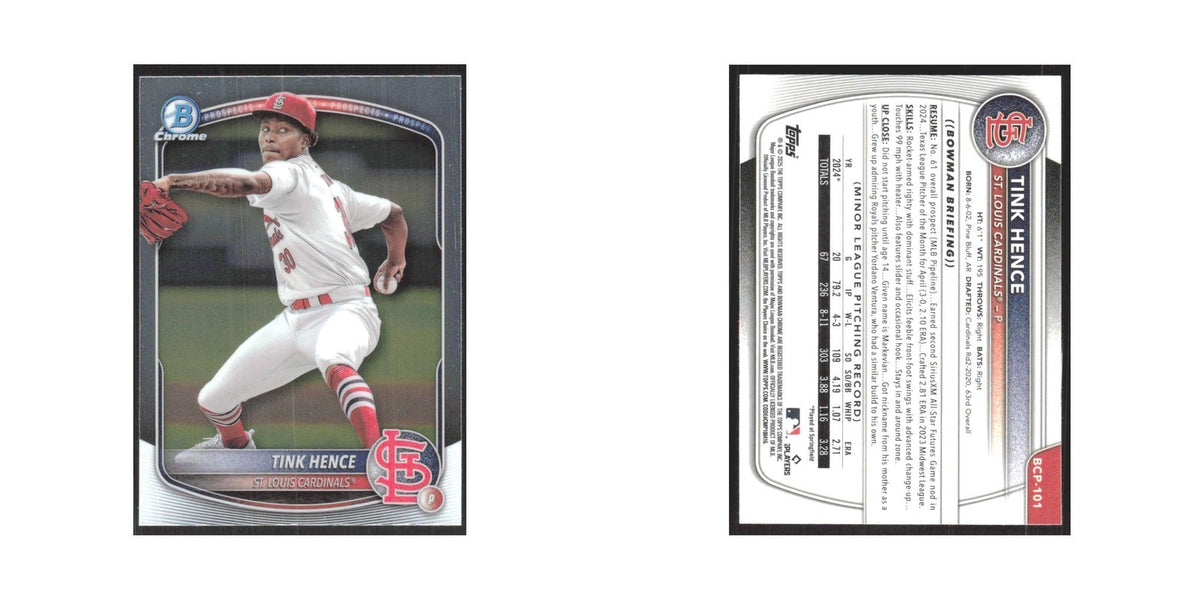 2025 Bowman Chrome Prospects Tink Hence Cardinals #BCP-101