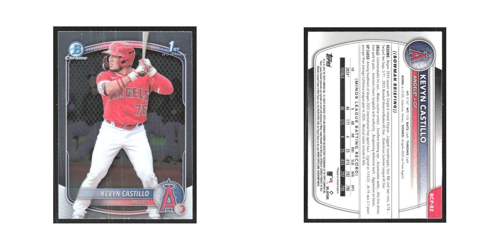 2025 Bowman Chrome Prospects Kevyn Castillo Angels #BCP-82