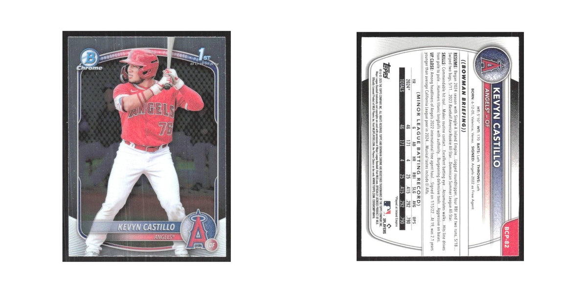 2025 Bowman Chrome Prospects Kevyn Castillo Angels #BCP-82
