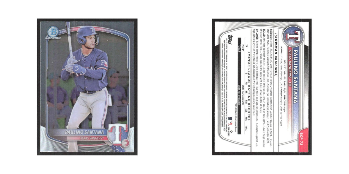 2025 Bowman Chrome Prospects Paulino Santana Rangers #BCP-72